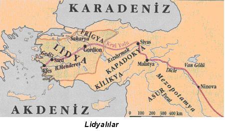 lidya devleti haritası