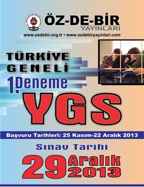 özdebir ygs deneme sınavı 29 aralık 2013
