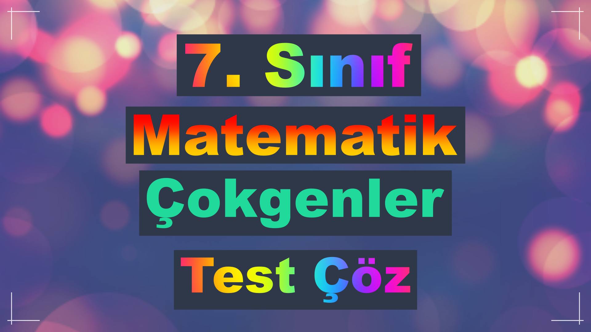 7. Sınıf Matematik Çokgenler Testi Çöz