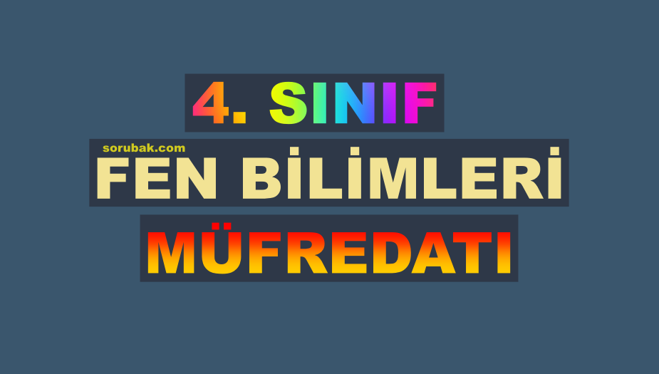 4. S�n�f Fen Bilimleri Konular� 2026-2027