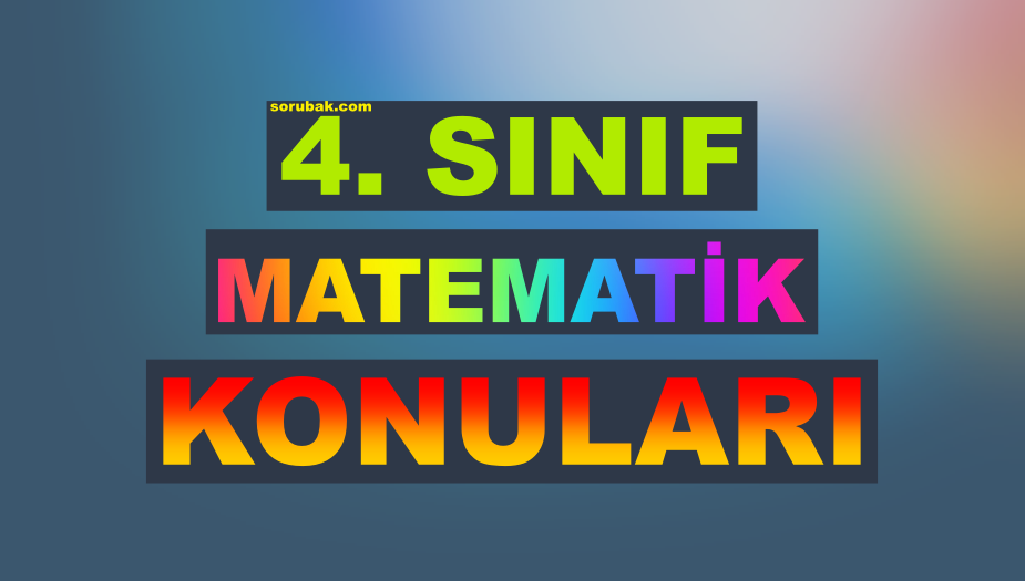 4. Snf Matematik Konular 2024-2025
