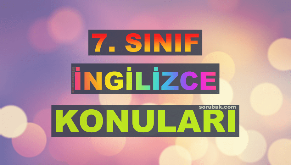 7. S�n�f �ngilizce Konular� 2026-2027