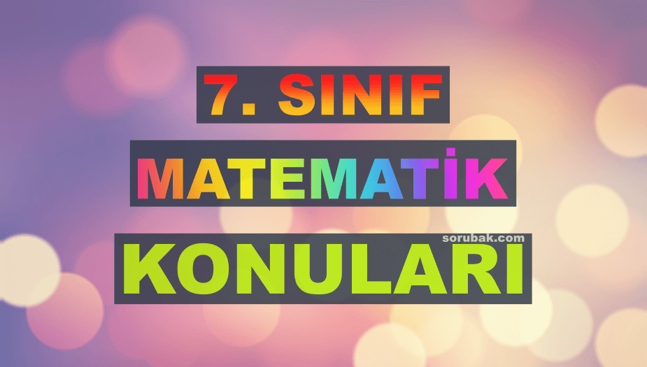 7. S�n�f Matematik Konular� 2026-2027