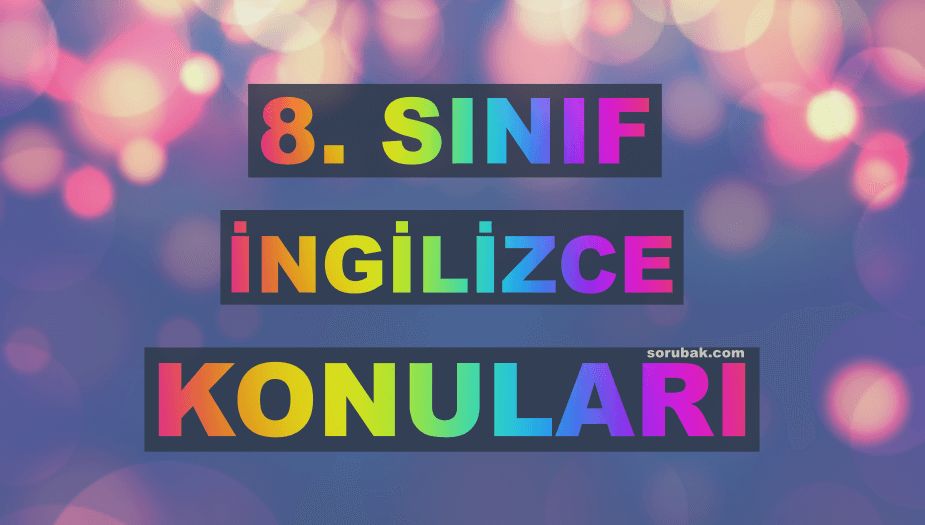 8. S�n�f �ngilizce Konular� 2026-2027