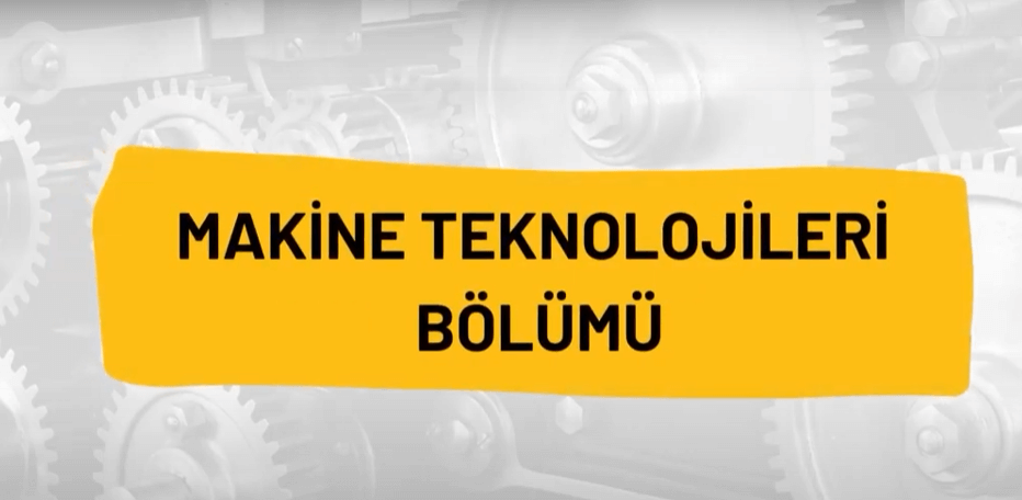 Makine ve Tasarım Teknolojisi Alanı