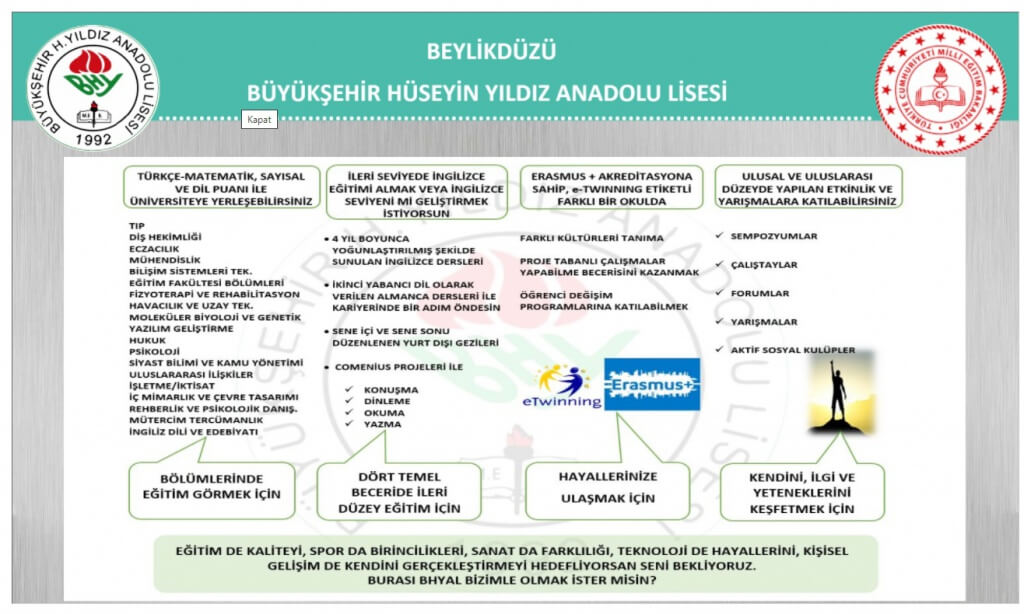 B�y�k�ehir H�seyin Y�ld�z Anadolu Lisesi