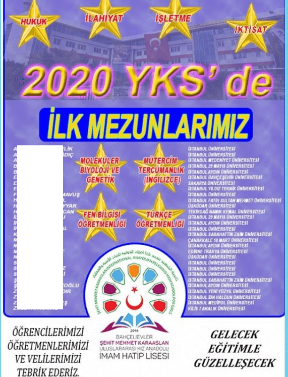 Uluslararas� �ehit Mehmet Karaaslan K�z Anadolu �mam Hatip Lisesi
