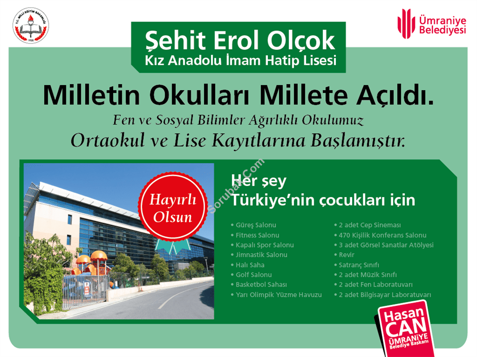 �mraniye �ehit Erol Ol�ok K�z Anadolu �mam Hatip Lisesi