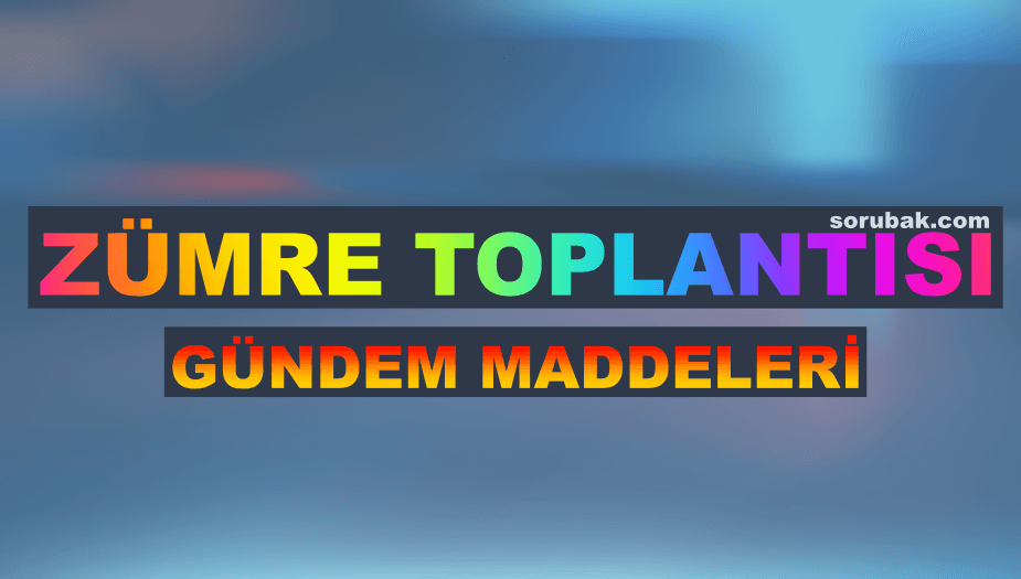 2.S�n�f 1.D�nem Z�mre Toplant�s� G�ndem Maddeleri 2026