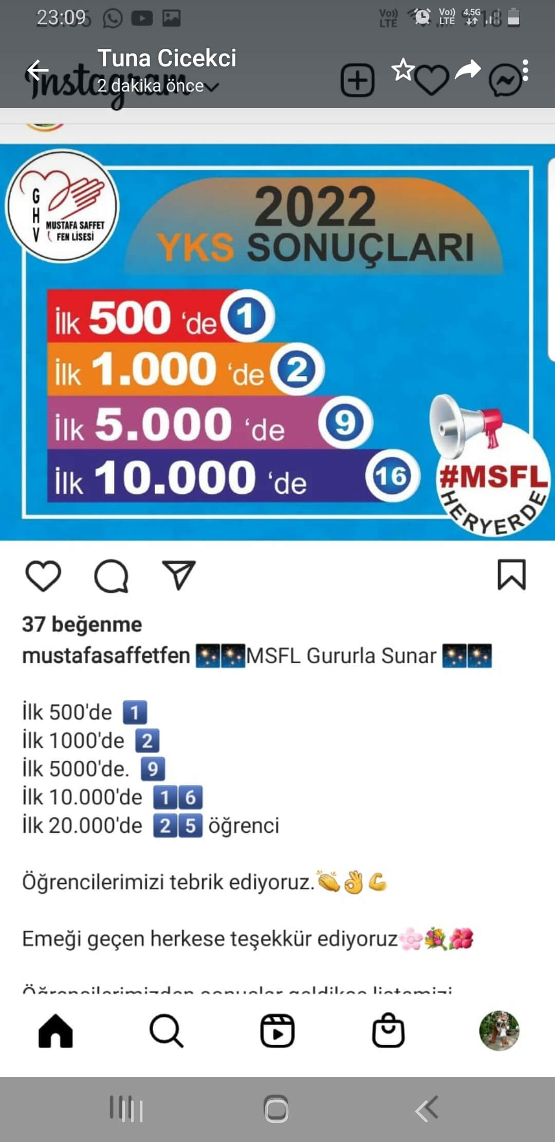 Gönüllü Hizmet Vakfı Mustafa Saffet Fen Lisesi