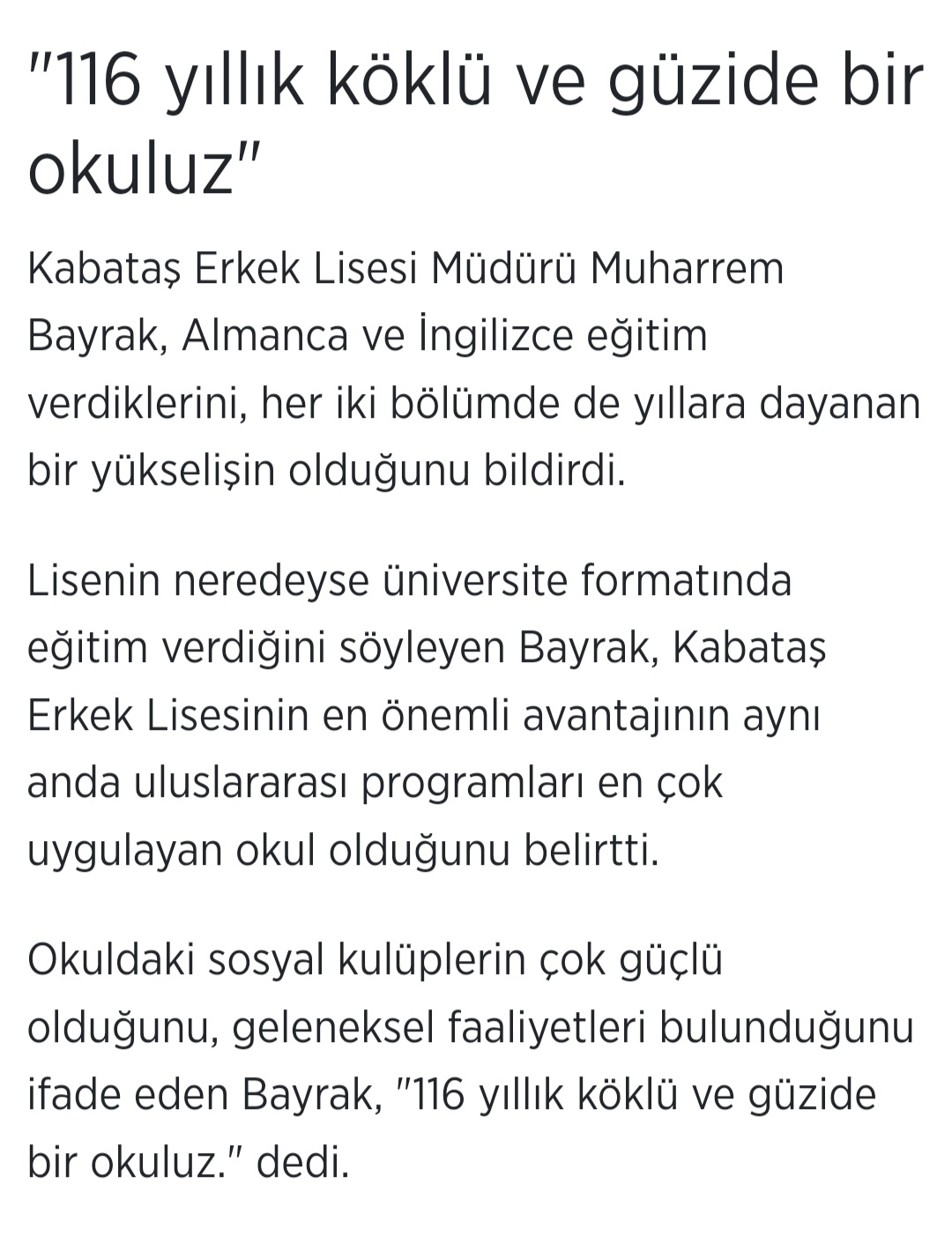 Beşiktaş Kabataş Erkek Lisesi