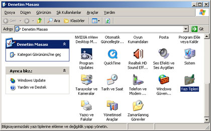 Windowsa yazı tipi (font) yükleme işlemi